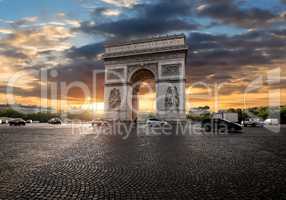 Triumphal Arch and clouds