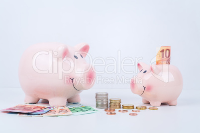 savings and piggy bank