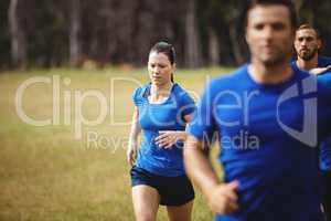 Fit people running
