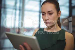 Businesswoman using digital tablet