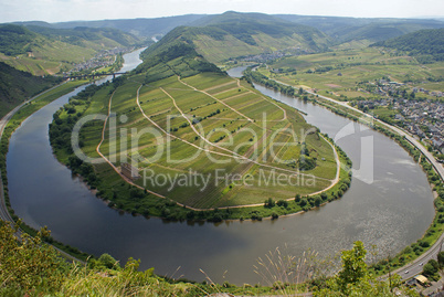 Moselschleife bei Bremm, Mosel, Deutschland