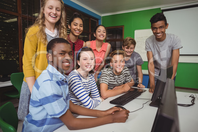 Group of students sitting at desk