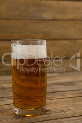 Close-up of glass of beer