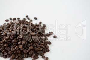 Pile of roasted coffee beans