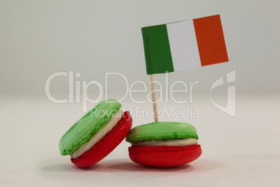 St. Patricks Day cookies with irish flag