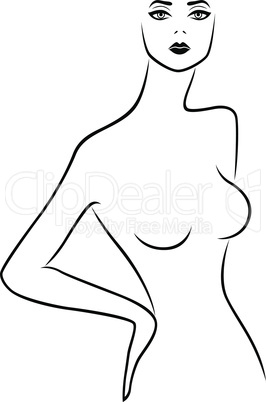 Abstract female outline
