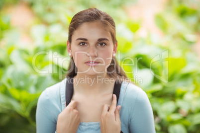 Portrait of cute schoolgirl