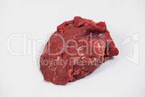 Beef steak against white background