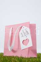 Happy mothers day card on paper bag