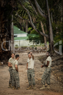 Soldier pointing at a distance