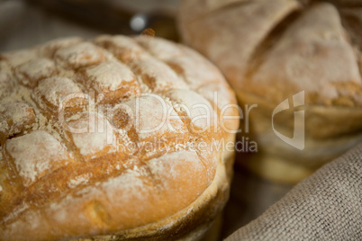 Close-up of bread in basket