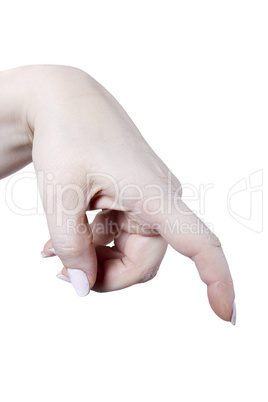 Pointing Out Isolated on a White Background