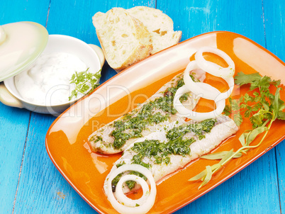 Herring with marinade
