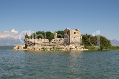 Old stone prison on the Skadar lake