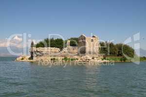 Old stone prison on the Skadar lake