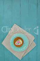 Cookie with various confectioneries in plate