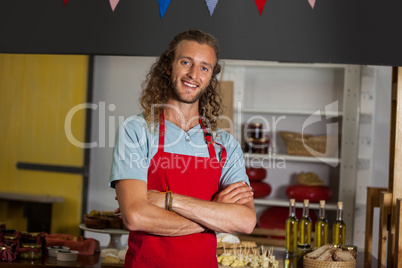 Portrait of staff standing at counter