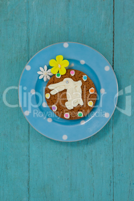 Cookie with various confectioneries in plate