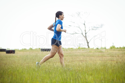 Fit woman running