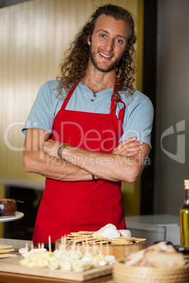 Portrait of staff standing at counter