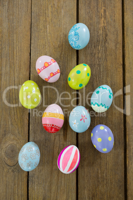 Multicolored Easter eggs