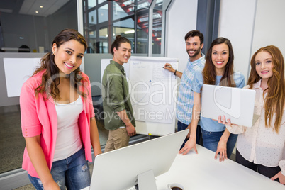 Portrait of executives working in conference room