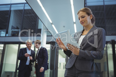 Businesswoman using digital tablet