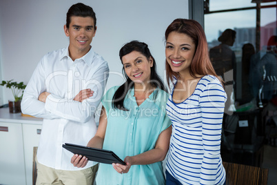 Graphic designers  holding digital tablet