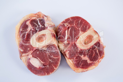 Sirloin chop against white background