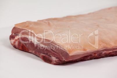 Beef brisket against white background