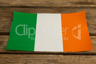 St. Patricks Day close-up of irish flag