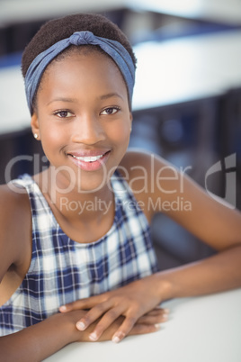 Portrait of smiling schoolgirl