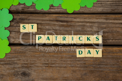 St Patricks Day blocks with shamrocks