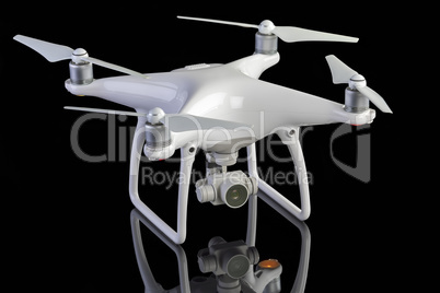 Studio photo of a drone aircraft