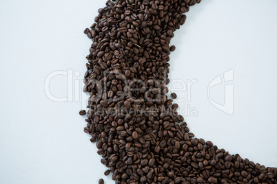 Coffee beans forming shape