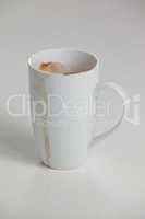 Close-up of empty mug of coffee