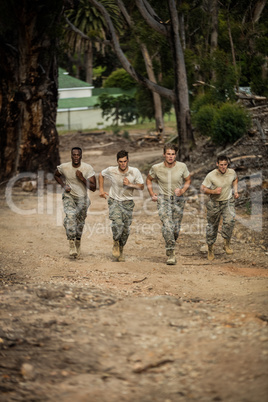 Soldiers running