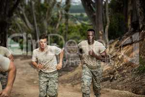 Soldiers running