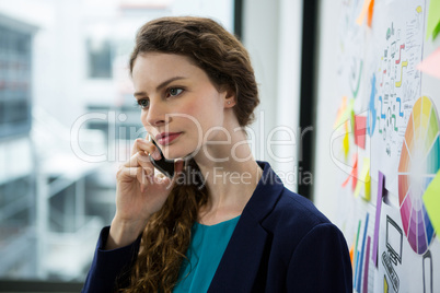 Woman talking on mobile phone