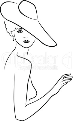 Young lady posing in hat