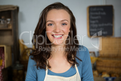 Portrait of female staff smiling