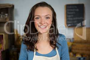 Portrait of female staff smiling