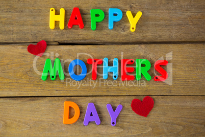 Alphabets displaying happy mothers day