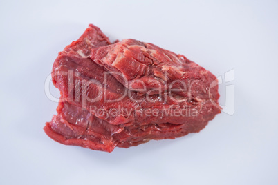 Beef steak against white background