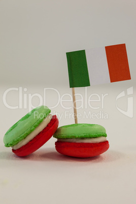 St. Patricks Day cookies with irish flag