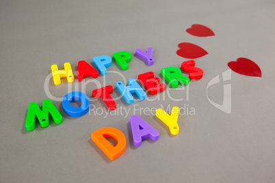 Alphabets displaying happy mothers day