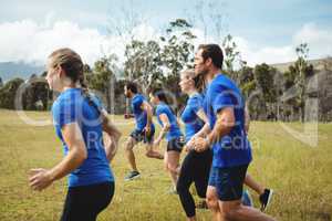 Fit people running