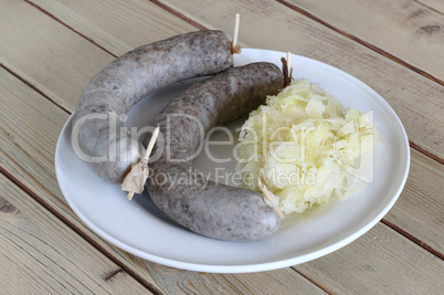 Sausage with sauerkraut