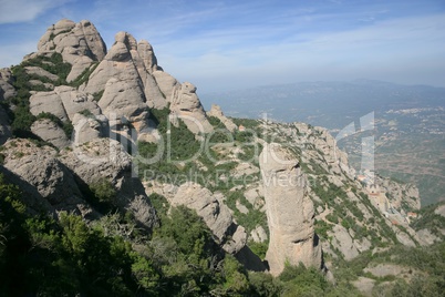 View of Montserrat mountains (Barcelona,Catalonia,Spain)