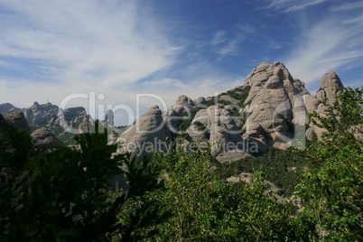 View of Montserrat mountains (Barcelona,Catalonia,Spain)